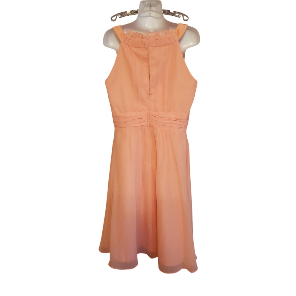 Alfred Angelo Peach Colored Cocktail Dress Size 14 - Picture 2 of 3